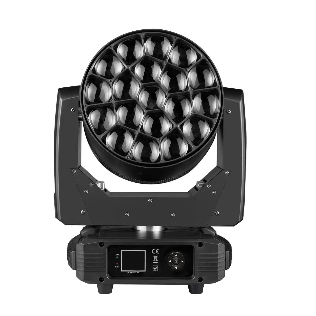 19шт 15Вт Big Bee Eye Zoom Wash Pixel Moving Head Light для сцены FD-LM1915B 