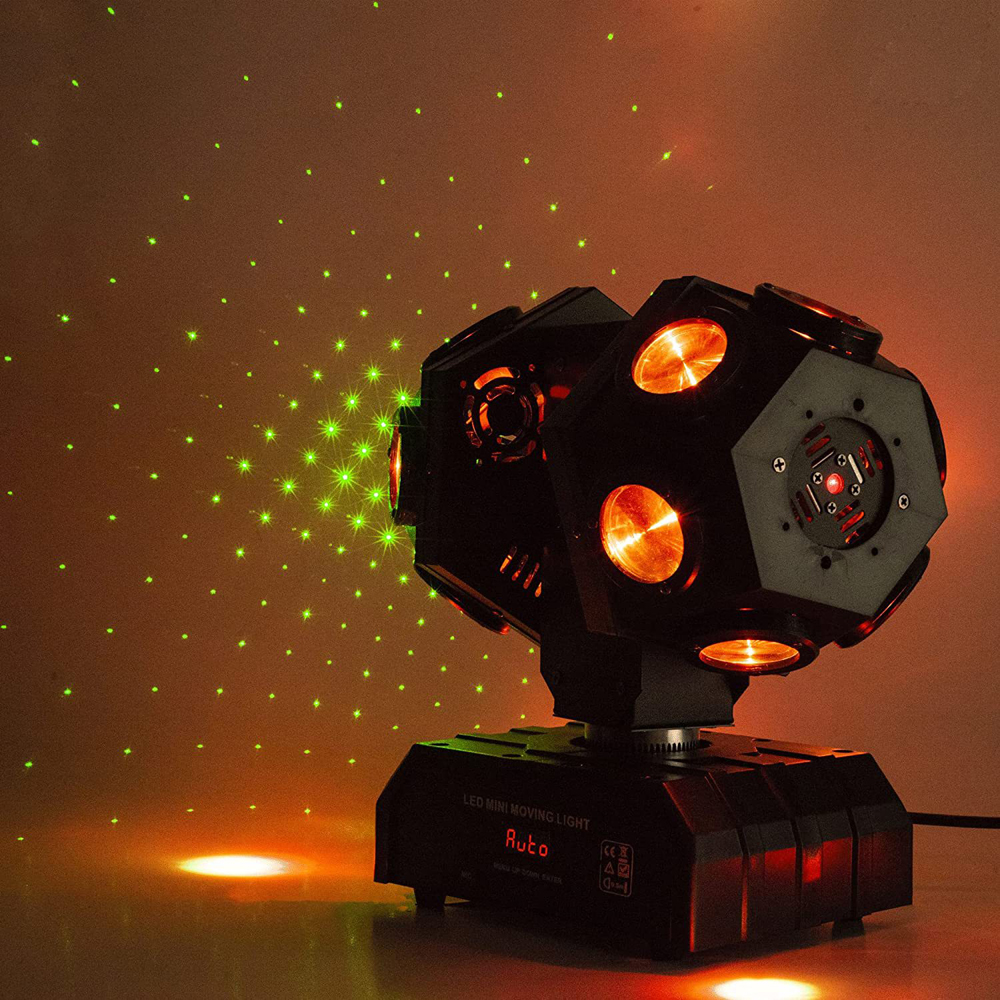 Dj Event Rotation 12pcs 10W Green Red Moving Head Laser Light (2)