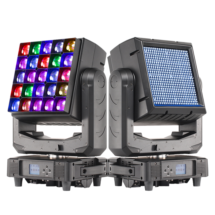 Высококачественный стробоскоп 576x0,2 Вт и 25x40 Вт RGBW Dmx Wash Zoom Beam Face Led Matrix Moving Head Light